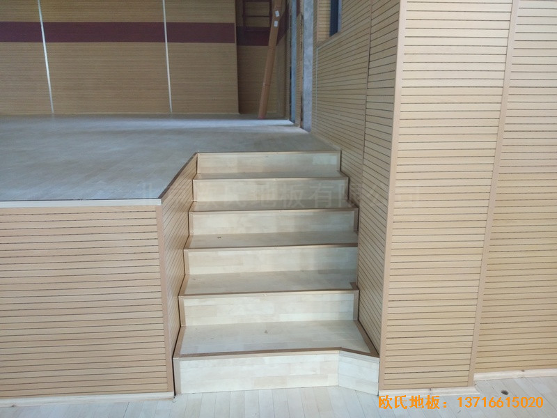 浙江德清縣三合體藝館體育地板施工案例2